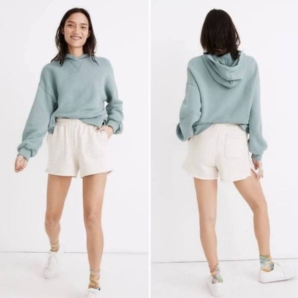 Madewell MWL Airyterry Hoodie Sweatshirt & Shorts Set - Picture 6 of 7